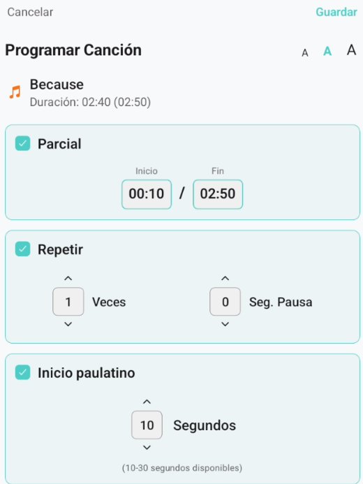 Programar canción