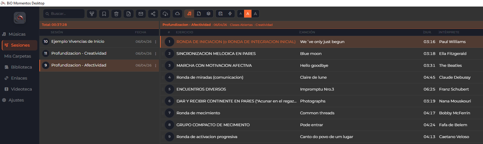Sesiones